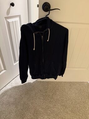 J. Crew Navy Zip-Up Hoodie Jacket